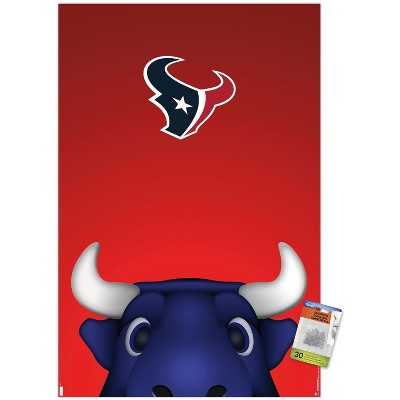 Trends International NFL Houston Texans - Helmet 15 Unframed Wall Poster  Print Clear Push Pins Bundle 22.375 x 34