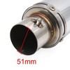Unique Bargains Stainless Steel Motorcycle Slip Exhaust Pipe Muffler 2" Dia Silver Tone 1 Pc - 3 of 4