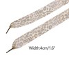 INSPIRE CHIC Leopard Ribbon Pattern Flat Wide Lace Shoelaces for Sneakers 1 Pair - 3 of 4