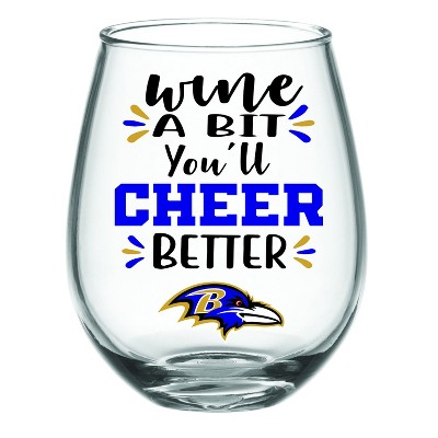 Baltimore Ravens, 17oz Boxed Stemless Wine