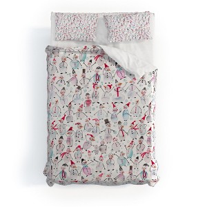 Ninola Design Friendly snowmen Duvet Cover + Pillow Sham(s) - Deny Designs - 1 of 4