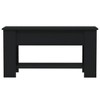 vidaXL Coffee Table Black Engineered Wood Medium Height-Adjustable - 4 of 4