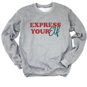 Simply Sage Market Women's Graphic Sweatshirt Express Your Elf - 1 of 4