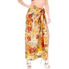 LA LEELA Women's Beachwear Summer Beach Bikini Wraps Sarong Coverups Wrap Skirt Swimsuit Swimwear Swim Cover Up for Women One Size Multi,Floral - 2 of 4