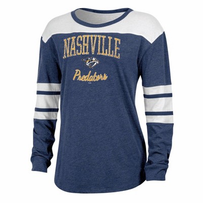 NHL Nashville Predators Women's Long Sleeve Fashion T-Shirt
