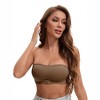 INSPIRE CHIC Women's Front Closure Strapless Wirefree Bandeau Non-Slip Tube Top Bras - 4 of 4