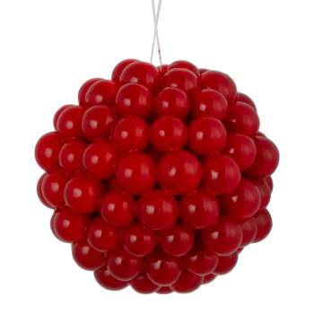 Northlight 3.25" Red Berries Christmas Ball Ornament
