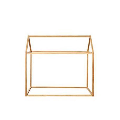 Natural Cedar Montessori House Bed Frame for Toddlers