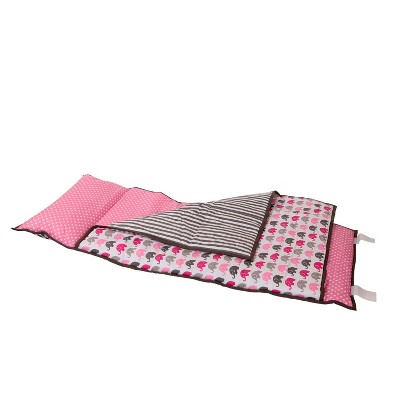Bacati - Elephants Pink Gray Toddler Nap Mat