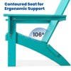 GARPROVM 2 Upgraded Folding HDPE Adirondack Chairs with Side Table Weather-Resistant For Outdoor - 3 of 4