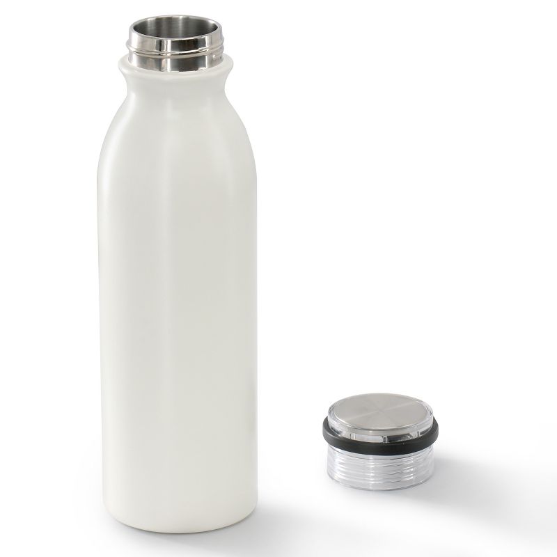 Gibson Home Marina 20oz Stainless Steel Thermal Bottle with Acrylic Lid in Cream, 5 of 6