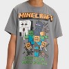 Boys' Minecraft Halloween Short Sleeve Graphic T-Shirt - Gray - 2 of 4