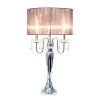 Romantic Sheer Shade Table Lamp with Hanging Crystals - Elegant Designs - 2 of 4