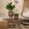 Okak Bamboo Tall Patio Planters Set of 3(S+M+L)/2(S+M) Decorative Flower  Pots for Herbs, Vegetables, Fruits, Indoor/Outdoor,6 Options - 2 of 4
