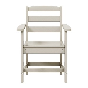 WestinTrends Ashore Outdoor HDPE Patio Classic Dining Arm Chair, White - 1 of 4