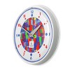 12.75" x 1.5" Watercolor Paints Children's Decorative Wall Clock White Frame - By Chicago Lighthouse: Modern Round Analog Display - 2 of 3