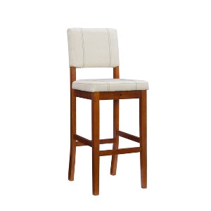 Milano Padded Barstool Upholstered Seat & Back - Linon - 1 of 4