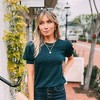Amaryllis Women's Heather Knit Top Puff Sleeves Back Button Detail Casual Elegant Versatile Comfortable Essential - 4 of 4