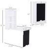 INFURNIC Desks Wall Mounted Fold Out Convertible Desk with Adjustable Shelves for Space Saving Easy to Assemble, White, 23.5"*34.8"*57.8" - 3 of 4