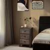 KTMBDW Nightstand Side Table with 3 Drawers, 3-Drawer Bedside Table with Charging Station for Bedroom, Brown - 2 of 4