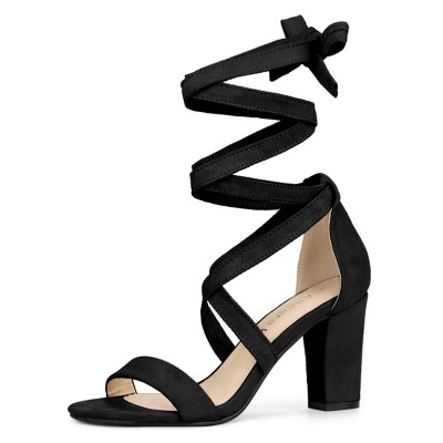 strap block heels shoes