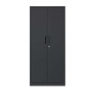 Munora - 71" Metal Garage Storage Cabinet with 3 Adjustable Shelves - Lockable Tool Cabinet with 3-Point Lock System - Black - 4 of 4