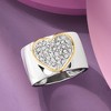 Ross-Simons 0.50 ct. t.w. Pave Diamond Heart Ring in Sterling Silver With 14kt Yellow Gold - 4 of 4