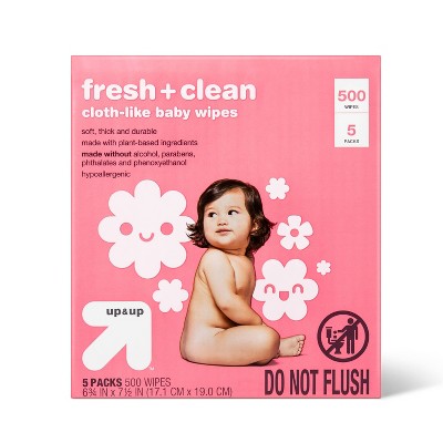 Fresh & Clean Scented Baby Wipes - 500ct - up & up™