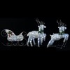 Reindeer and Sleigh Christmas Decoration Set of 4 Silver - 4 of 4