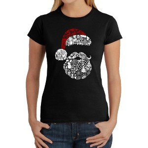 LA Pop Art Santa Pics - Women's Word Art T-Shirt - 1 of 4