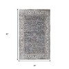 Ivory Charcoal And Brick Red Oriental Area Rug - 3 of 4