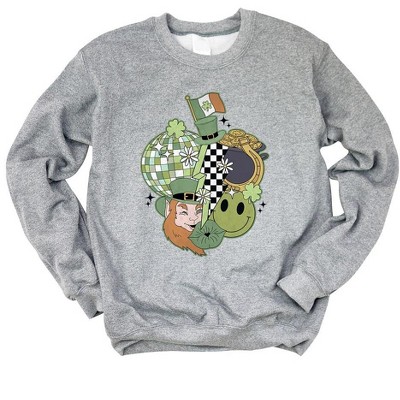 Simply Sage Market Women's Graphic Sweatshirt St. Patrick's Retro Collage