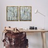 Stupell Industries Autumnal Birch Trees 2pc Floating Frame Art Set, Gold, 17" x 21" - 2 of 4