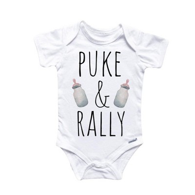 Puke And Rally Onesie® Baby Boy Girl Clothes Infant Bodysuit Funny Cute Newborn GS1