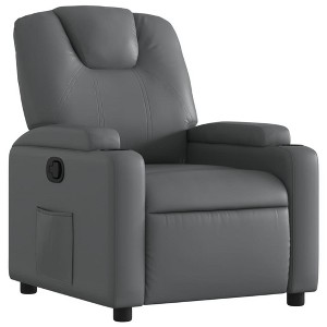 vidaXL Recliner Chair Grey Faux leather, metal, plywood Single - 1 of 4