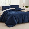 Bedsure Pinch Pleat Comforter Set,Textured Bedding with Elegant Pintuck Design, Soft and Lightweight - 3 of 4