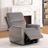 HOMES: Inside + Out Nightfall Flannelette Powered Recliner Lift Chair with Heating and Massage Gray - image 3 of 4