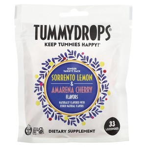 Tummydrops Ginger Variety Pack, Italian Edition (Mix of Sorrento Lemon and Amarena Cherry Flavors), 33 lozenges - 1 of 2