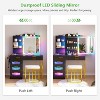 Vlsrka RGB Vanity Desk with Sliding Mirror and LED Lights - 3 of 3