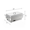 9QT Commercial Electric Chafing Dish Buffet Set, 400W Stainless Steel Food Warmer with a Full-Size Pan Digital Temp Display & Rotary Knob Control - 2 of 4