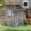 Sandinrayli Extra Large Cat Catio - 4-Way Pet Door, Outdoor Wood Insulation Condo, Patio Window Attach w/Weatherproof PVC Cover (Gray) - 2 of 4