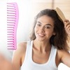 Unique Bargains Flat Shears Hair Cutting Scissors Detangling Styling Comb Set - 3 of 4