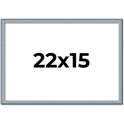 PosterPalooza | Textured Blue Picture Frame - UV Acrylic, Backing Board, Hanging Hardware Included