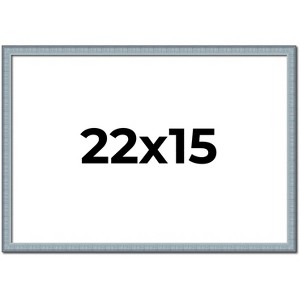 PosterPalooza | Textured Blue Picture Frame - UV Acrylic, Backing Board, Hanging Hardware Included - 1 of 4