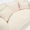 NicBex Chenille Bean Bag Chair with High-Resilience Foam and 2 Seats,Lazy Sofa Chair with Handle Design and Armrest,Lounge Chair for Living Room - 4 of 4
