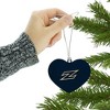 University of Akron Primary Heart Love Wood Christmas Tree Holiday Ornament - 3 of 3