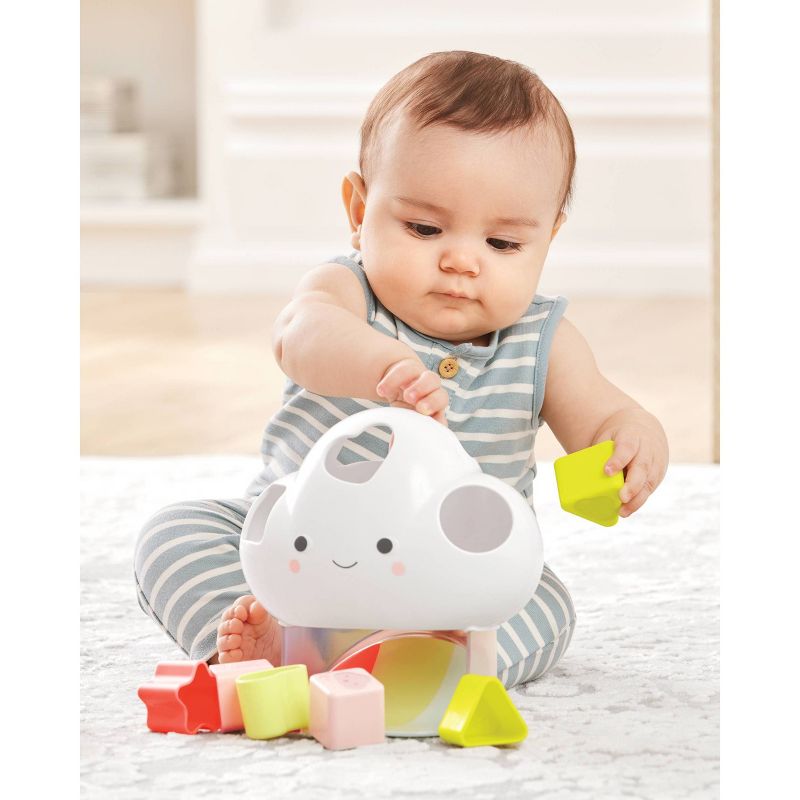 Skip Hop Silver Lining Cloud Shape Sorter Baby Learning Toy, 3 of 13