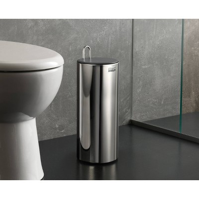 Joseph Joseph Stainless Steel Concealed Toilet Paper Holder with Lid