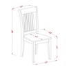 East West Furniture,Portland slat back dining room chair with wood seat, Set of 2 - 3 of 3