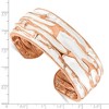 Black Bow Jewelry 26mm Rose Gold Tone Plated Sterling Silver Domed Crinkle Cuff Bracelet - 3 of 4